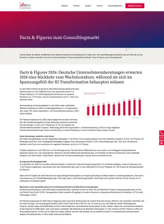 BDU-Studie Facts & Figures zum Consultingmarkt 2026